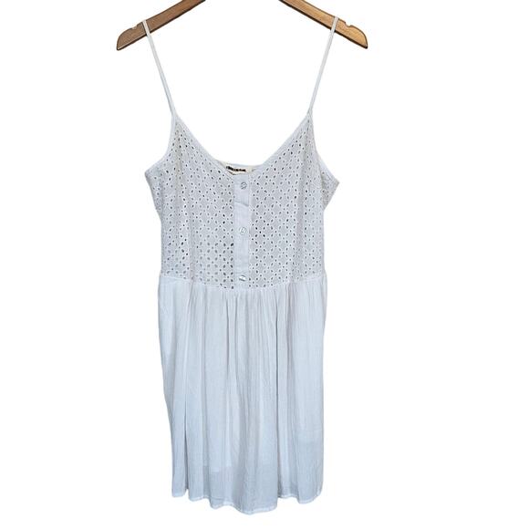 Miken White Eyelet Swim Dress Cover Up Women's Small - Picture 1 of 9